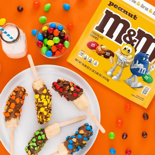 M&Ms Peanut Milk Chocolate Candy, Family Size, 18.08 Oz Resealable Bulk Bag