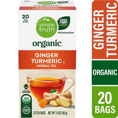 Simple Truth Organic Ginger Turmeric Herbal Tea 20 ct
