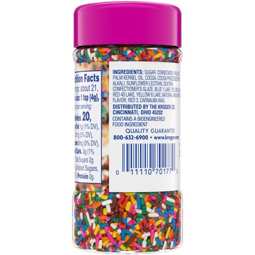 Kroger Rainbow Sprinkles Dessert Topping 3 oz