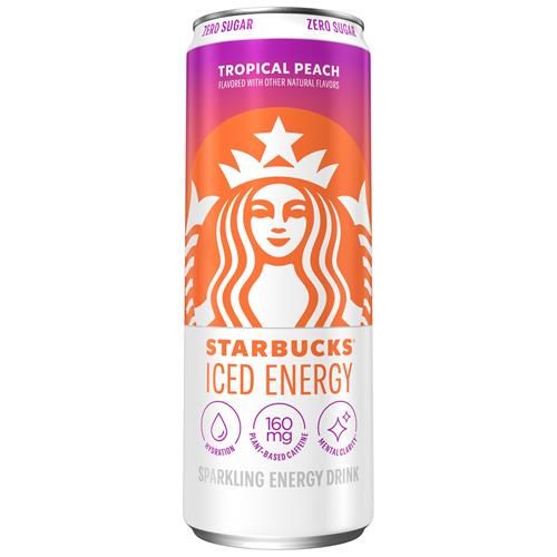 Starbucks Iced Energy, Tropical Peach, Sparkling Energy Drink, 12 Fl Oz