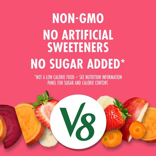 V8 Strawberry Banana 100% Fruit And Vegetable Juice, 46 Fl Oz Bottle