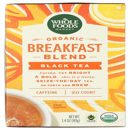 Whole Foods Market Organic Breakfast Blend Black Tea, 20 Ct
