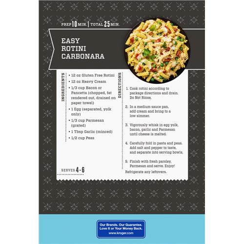 Kroger Gluten Free Rotini Pasta 12 oz