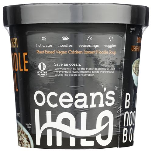 Oceans Halo, Organic And Vegan Chicken Noodle Bowl, 4.02 Ounce