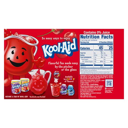 Kool-Aid Jammers Cherry Flavored 10 Ct Box, 6 Fl Oz Pouches