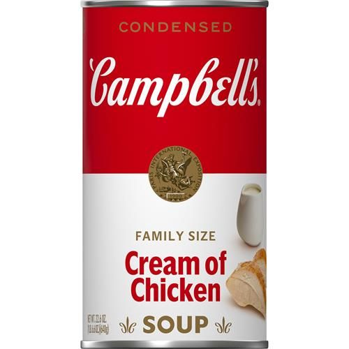 Campbells Condensed Cream Of Chicken Soup, 22.6 Oz Family Size Can