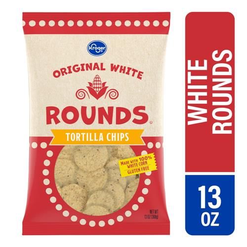 Kroger White Corn Rounds Tortilla Chips 13 oz