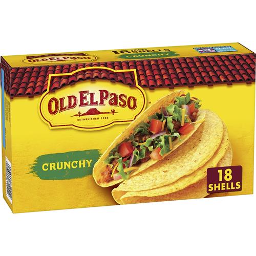 Old El Paso Crunchy Taco Shells, Gluten-Free, 18 Ct., 6.89 Oz