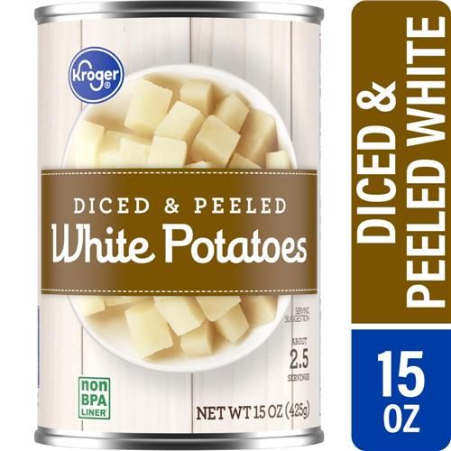 Kroger Diced & Peeled White Potatoes 15 oz