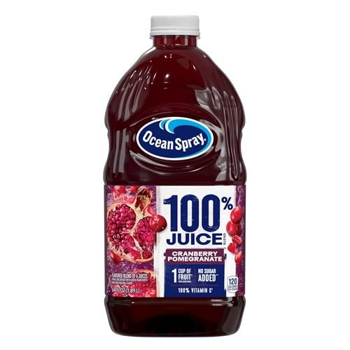 Ocean Spray 100% Juice Cranberry Pomegranate Juice Blend, 64 Fl Oz Bottle (Pack Of 1)