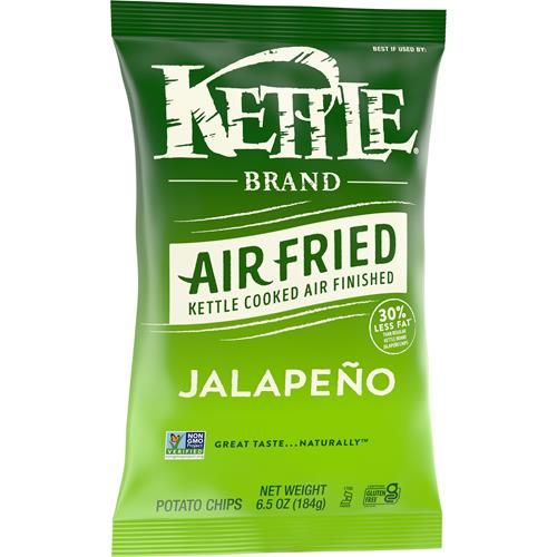 Kettle Brand Potato Chips, Air Fried Jalapeño Kettle Chips, 6.5 Oz Bag