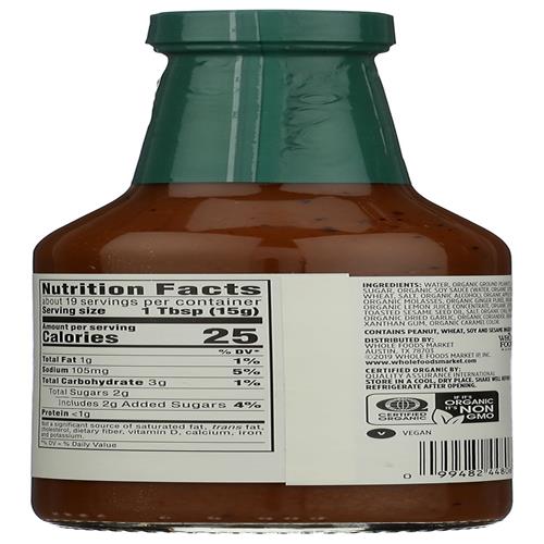 Whole Foods Market, Organic Peanut Sauce, 10 Oz