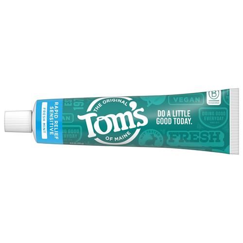Toms Of Maine Fluoride-Free Rapid Relief Sensitive Toothpaste, Fresh Mint, 4 Oz. (Packaging May Vary)