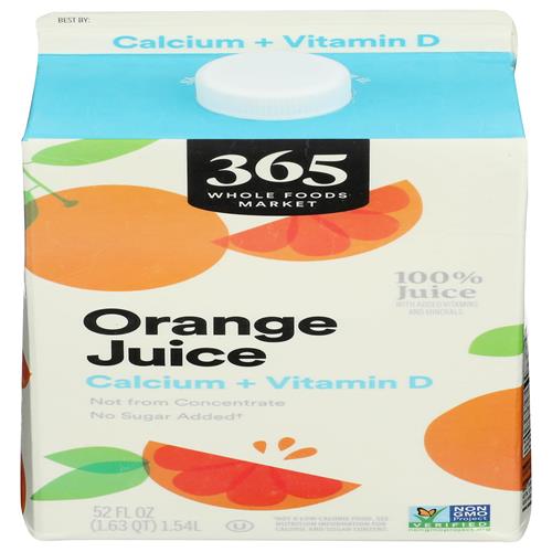 Whole Foods Market, Orange Juice With Calcium And Vitamin D, 52 Fl Oz