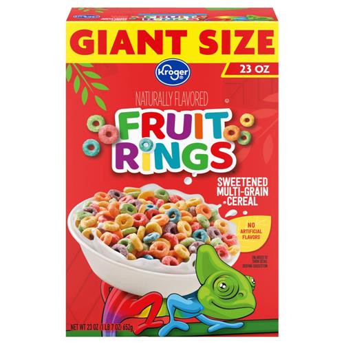 Kroger Fruit Rings Cereal 23 oz