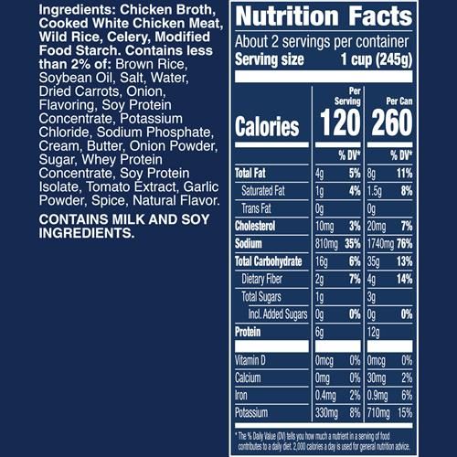 Progresso Rich & Hearty, Creamy Roasted Chicken Wild Rice Canned Soup, Gluten Free, 18.5 Oz.