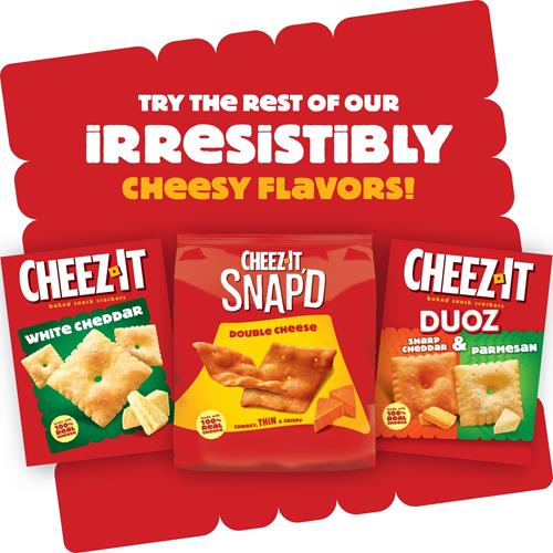 Cheez-It Grooves Crunchy Cheese Crackers, Snack Crackers, Lunch Snacks, Sharp White Cheddar, 9Oz Box (1 Box)