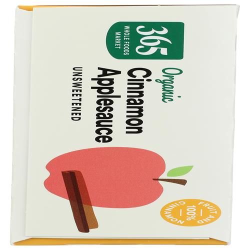 Whole Foods Market, Organic Cinnamon Applesauce Pouches, Unsweetened, 3.2 Ounce (Pack Of 4)