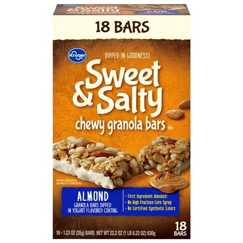 Kroger Sweet & Salty Almond Granola Bars 18 ct