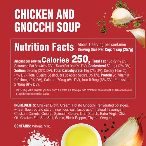 Raos Made For Home Chicken Gnocchi Soup 16Oz, Traditional Italian Heat And Serve Soup, Made With Premium Quality Chicken And Vegetables