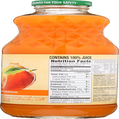 Santa Cruz Organic Orange Mango Juice Blend, 32 Ounces