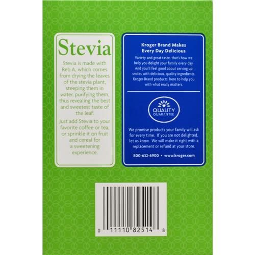 Kroger Stevia Zero Calorie Sweetener Packets 80 ct