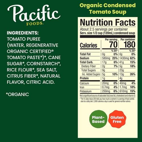 Pacific Foods Organic Condensed Tomato Soup, 10.75 Oz Can