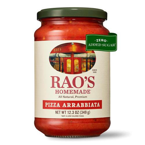 Raos Homemade Pizza Arrabbiata Sauce, 12.3 Oz, Spicy, Keto Friendly, Tomato Sauce, Premium Quality Tomatoes From Italy, Natural Herbs, And Olive Oil