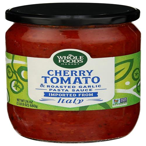 Whole Foods Market Whole Cherry Tomato & Roasted Garlic Pasta Sauce, 24 Oz