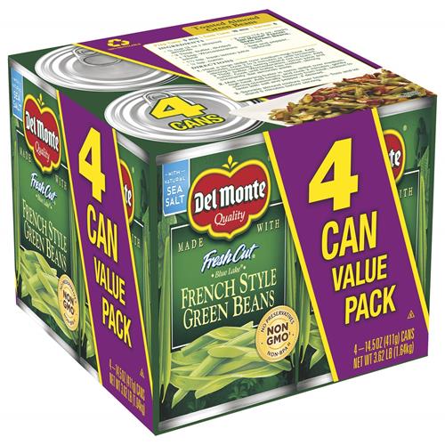 Del Monte Canned Fresh Cut Blue Lake French Style Green Beans, 14.5 Ounce (Pack Of 4)