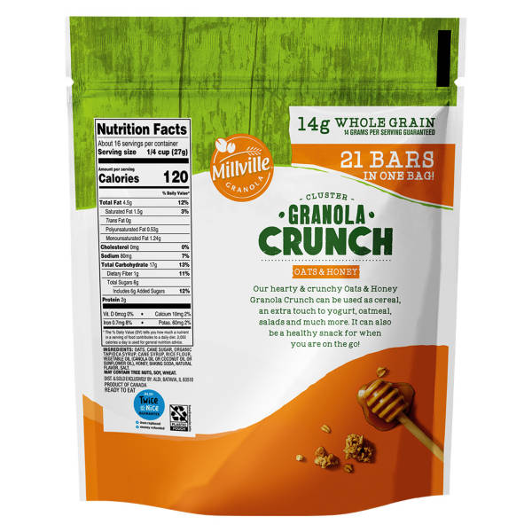 Millville Oats and Honey Granola Crunch, 16 oz