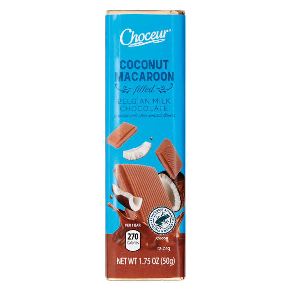 Choceur Milk Chocolate Coconut Macaroon Bar, 1.75 oz