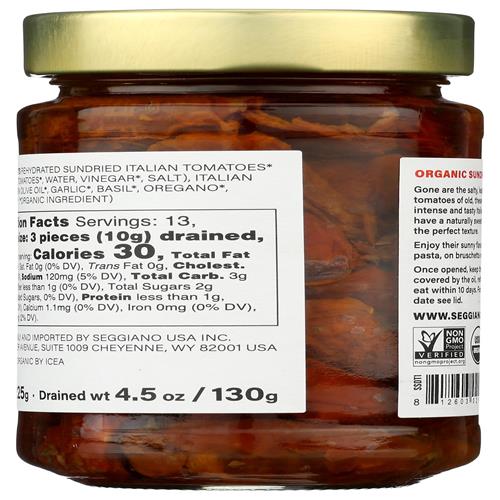 Seggiano Organic Sundried Tomatoes In Evoo, 7.9 Oz