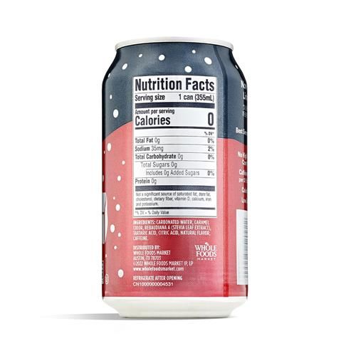 Whole Foods Market Zero Calorie Cola, Single, 12 Fl Oz