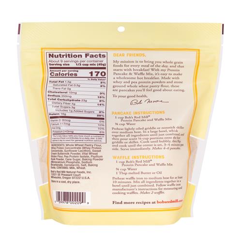 Bobs Red Mill Protein Pancake, 14Oz (Pack Of 1) - Non Gmo, Kosher