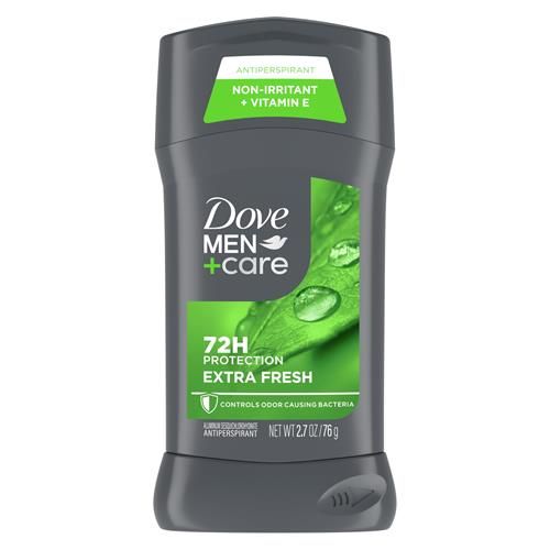 Dove Men+Care Extra Fresh Mens Antiperspirant Deodorant Stick Extra Fresh With 72-Hour Sweat & Odor Protection With 1/4 Moisturizing Cream & Long-Lasting Citrus Scent 2.7 Oz