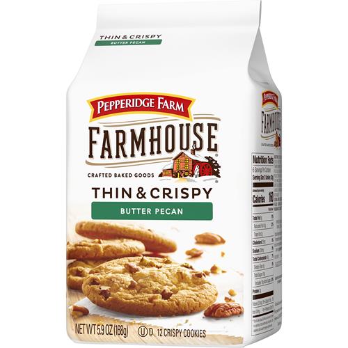 Pepperidge Farm Farmhouse Thin & Crispy Butter Pecan Cookies, 5.9 Oz. Bag