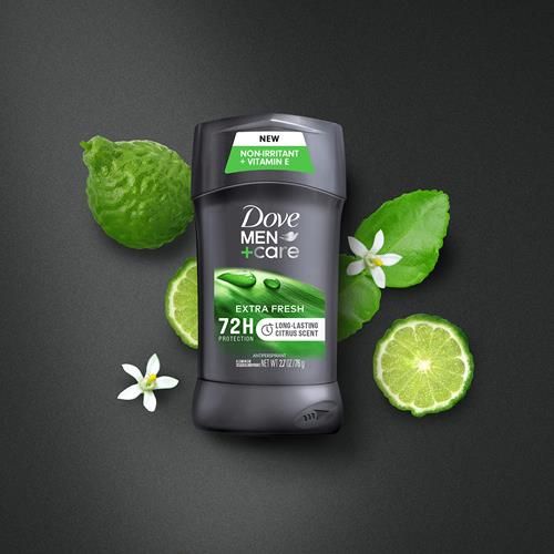 Dove Men+Care Extra Fresh Mens Antiperspirant Deodorant Stick Extra Fresh Twin Pack With 72-Hour Sweat & Odor Protection With 1/4 Moisturizing Cream & Long-Lasting Citrus Scent 2.7 Oz