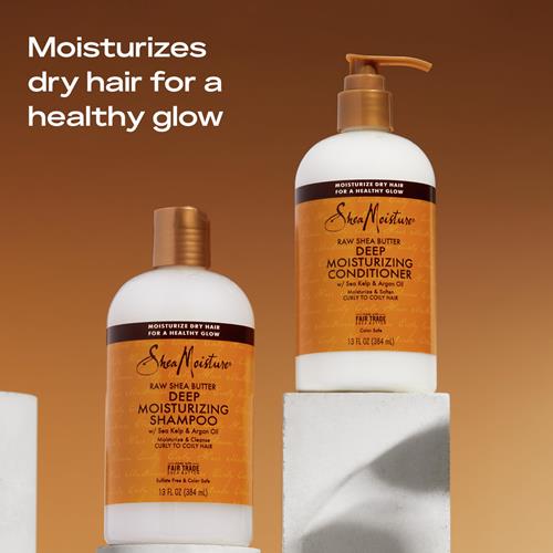 Sheamoisture Shampoo Deep Moisturizing For Dry, Damaged Or Transitioning Hair Raw Shea Butter Sulfate-Free 13Oz
