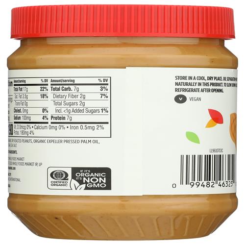 Whole Foods Market Organic Creamy Peanut Butter, 28 Oz