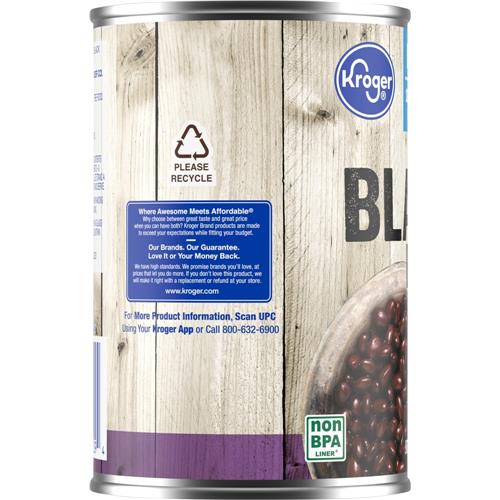 Kroger Canned Black Beans 15.25 oz