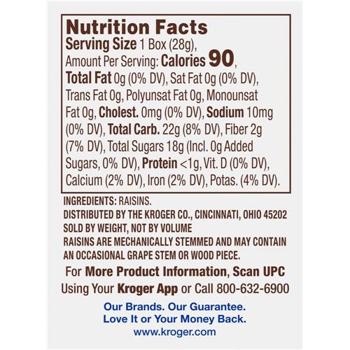 Kroger Raisin Carton 1 oz