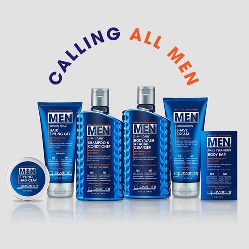 Giovanni Men’S Hair Styling Gel, 6.8 Oz., With Ginseng And Eucalyptus, Slicks Hair, Defines Style & Controls Frizz, Provides Shine, Vegan-Friendly, Men’S Cedarwood Collection For All Hair Types -
