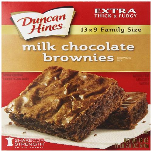Duncan Hines Brownie Mix, Milk Chocolate, 18 Oz