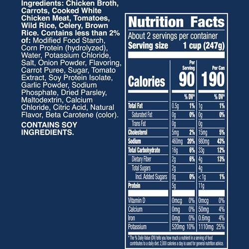 Progresso Reduced Sodium, Savory Chicken & Wild Rice Soup, 19 Oz.