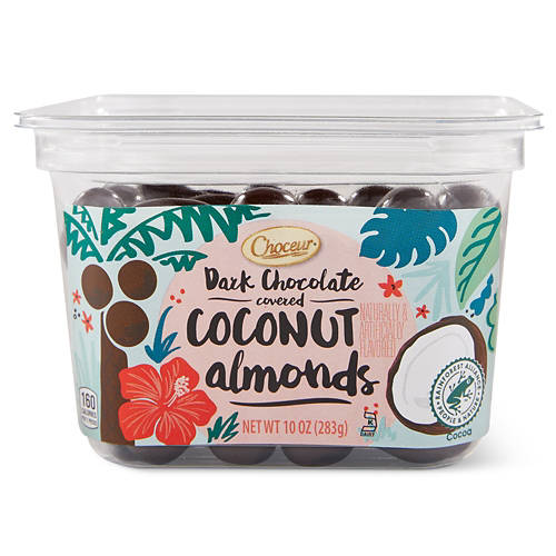 Choceur Dark Chocolate Coconut Covered Almonds, 10 oz