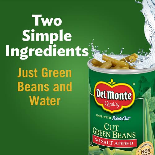 Del Monte Foods Cut Green Beans No Salt, 14.5 Oz