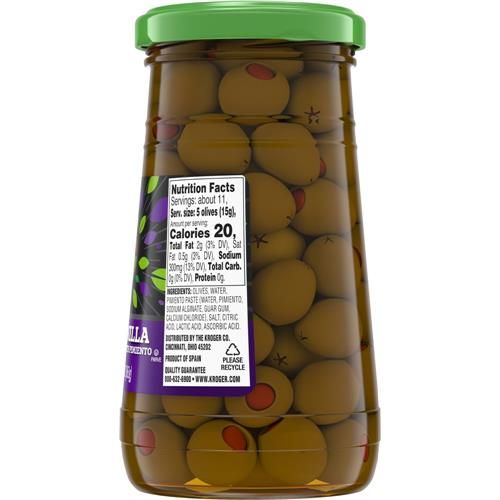Kroger Pimiento Stuffed Manzanilla Olives 5.75 oz