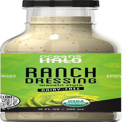 Oceans Halo Organic Wasabi Ranch Dressing & Marinade, 12 Fz