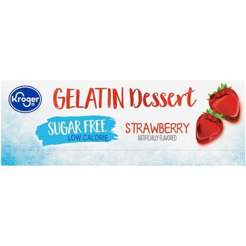 Kroger Sugar Free Strawberry Gelatin Dessert Mix 0.44 oz